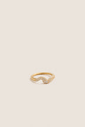 Gold Molten Snow Stacking Ring