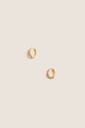 Gold Molten Snow Triple Small Hoop Earrings