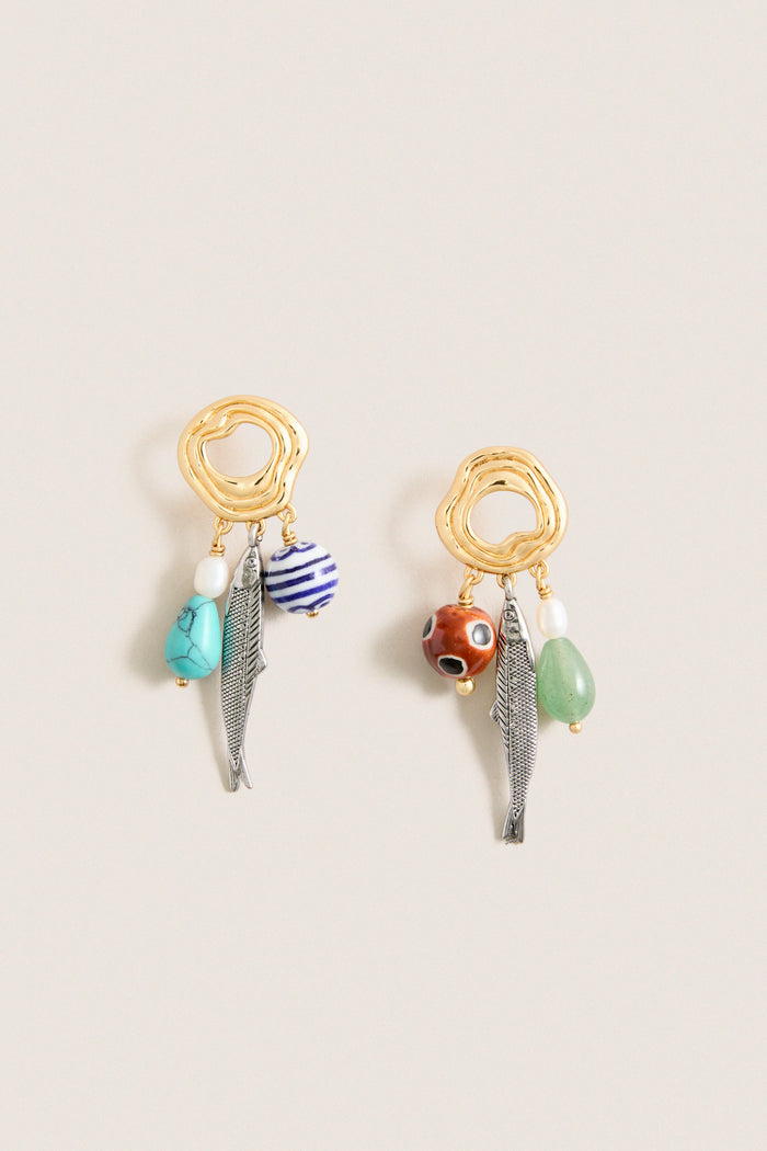 Gold Multi Kai Earrings