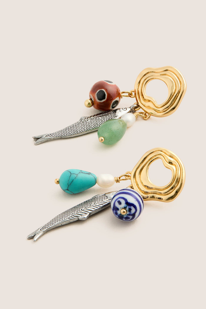 Gold Multi Kai Earrings