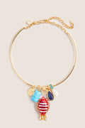 Gold Multi Semi Stone Alara Collar
