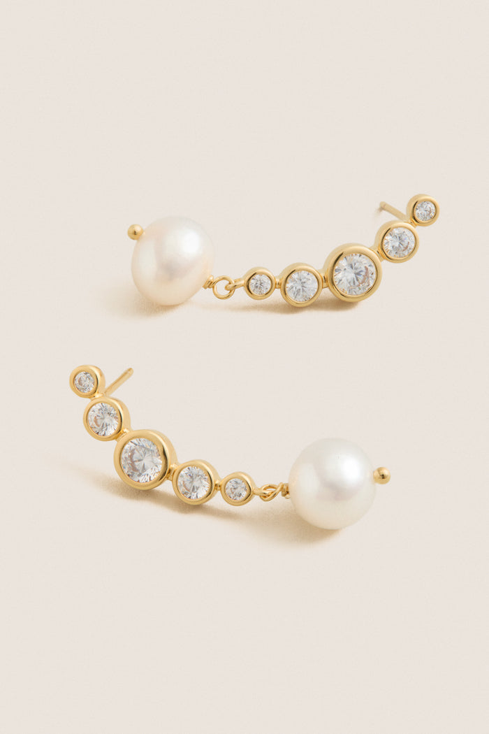 Gold Plated Elene Earrings