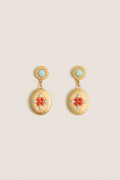 Gold Plated Frida Locket Earrings
