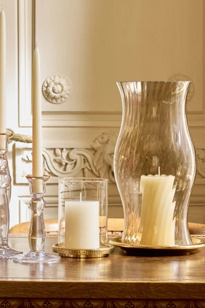 Gold Rim Sancia Extra Tall Taper Candleholders