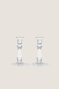 Gold Rim Sancia Tall Taper Candleholders