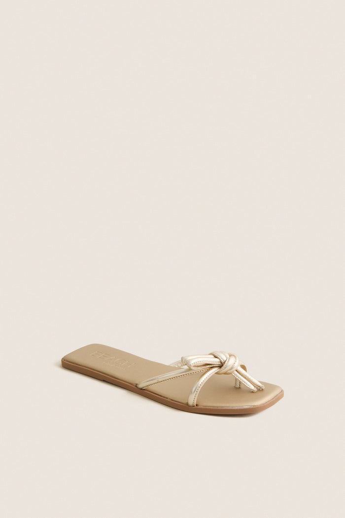 Gold Ruthie Bow Sandals