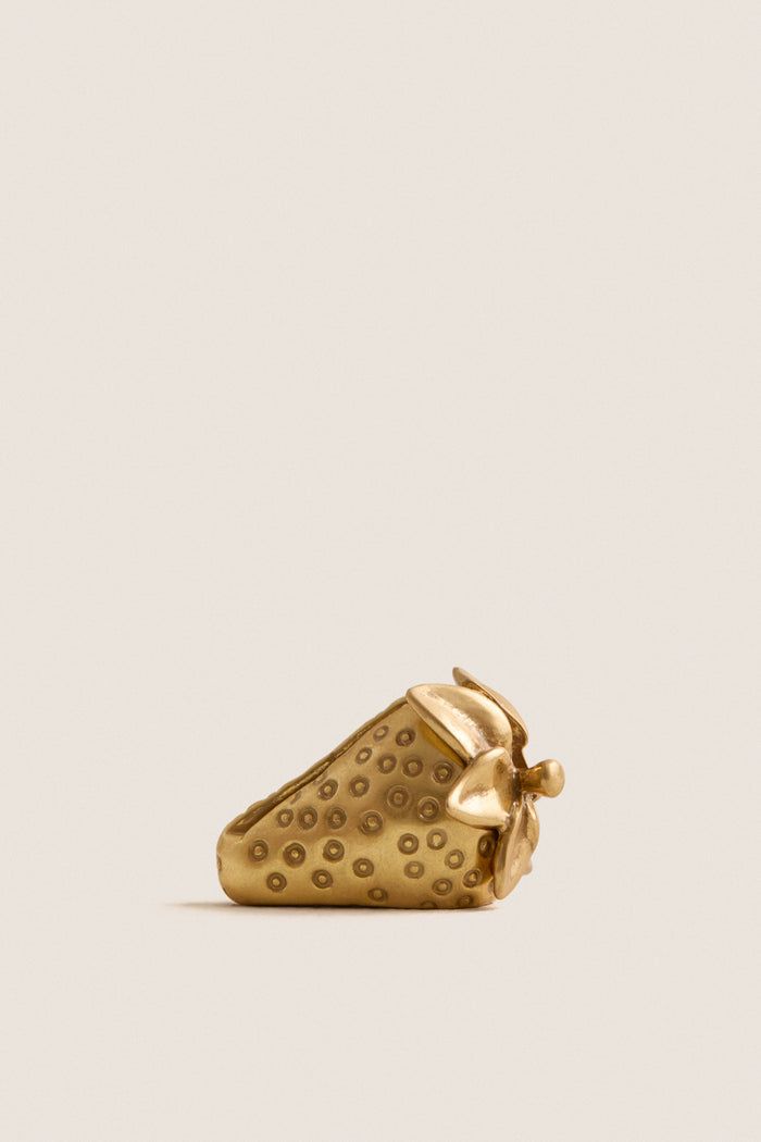 Gold Strawberry Place Card Holders Set of 4