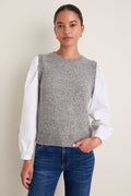 Gray Ella Sweater Blouse
