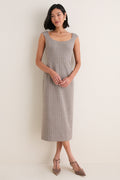 Gray Herringbone Nancy Sheath Dress