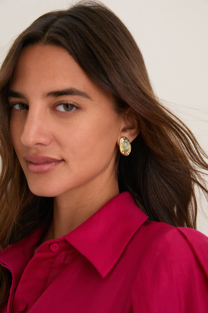 Green Antonella Studs