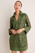 Green Crochet Sparkle Collier Dress