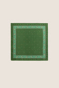 Green Equestrian Small Silk Scarf