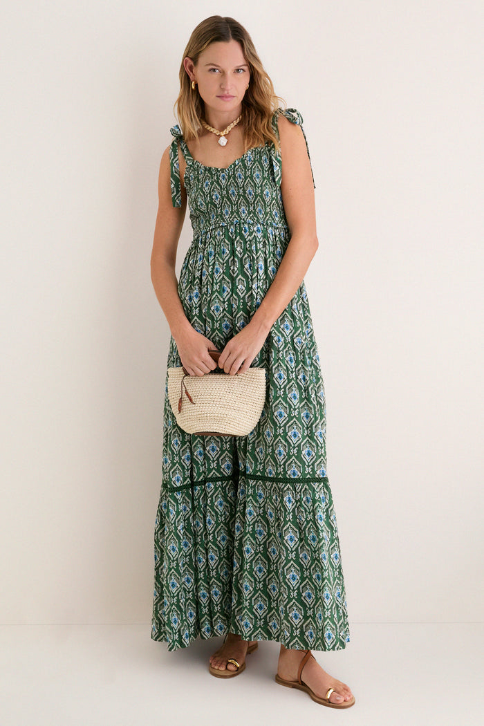 Green Indra Reece Maxi Dress