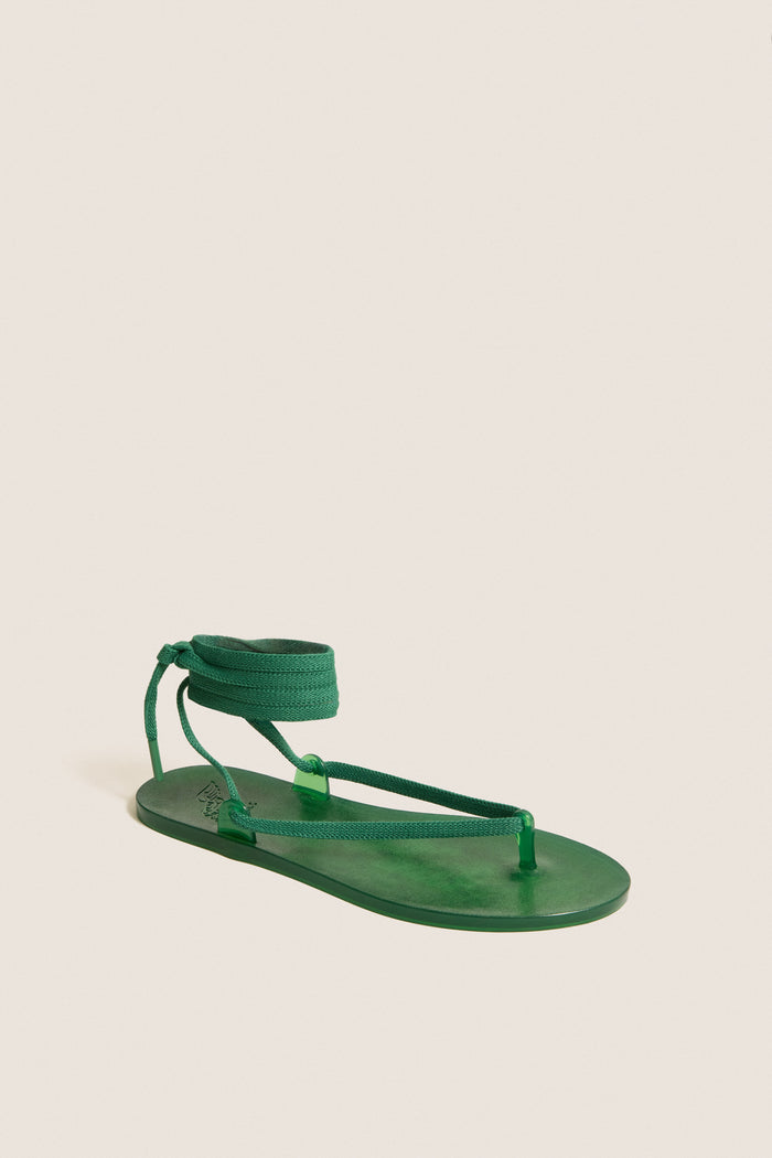 Green Jelly Esther Wrap Sandals