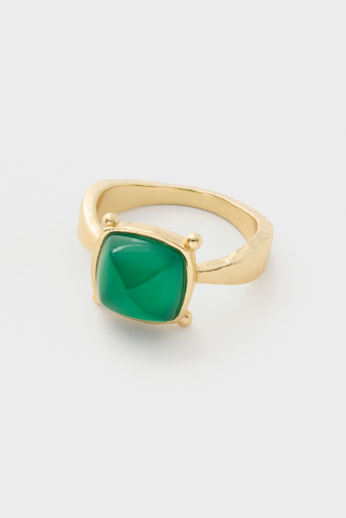 Green Onyx Mystic Eye Gem Ring