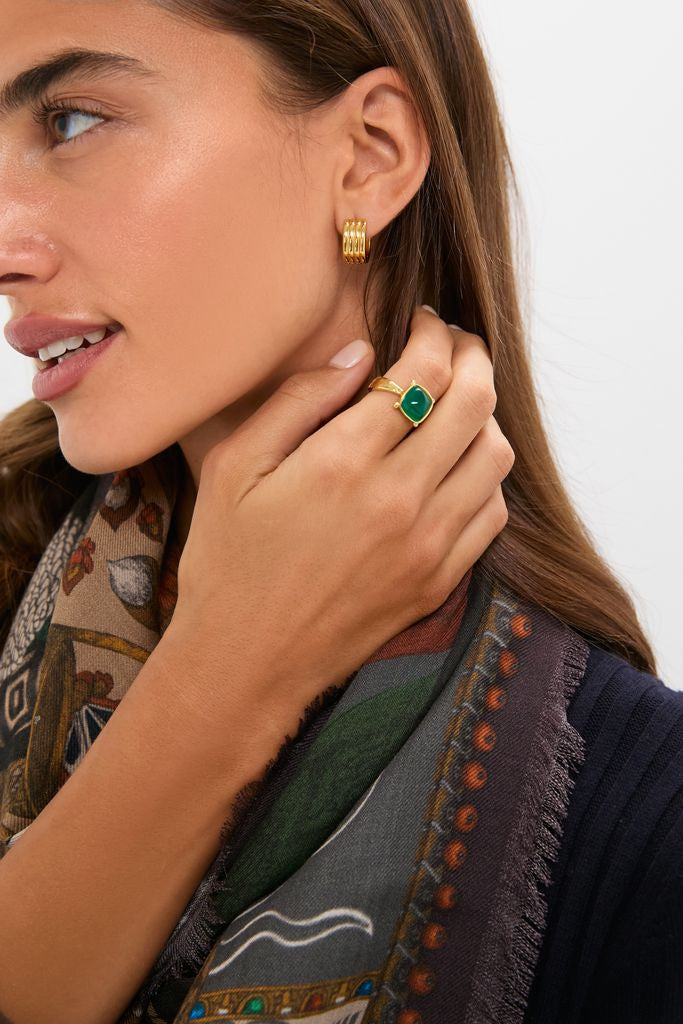 Green Onyx Mystic Eye Gem Ring