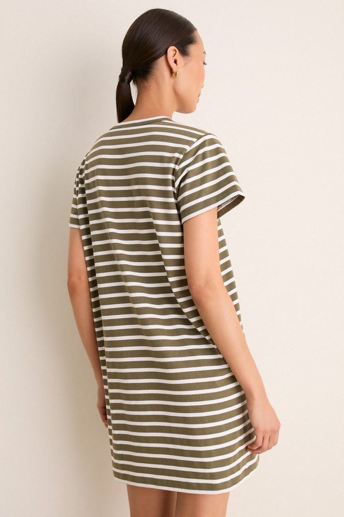 Green Stripe Parker Mini Dress