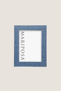 Heather Blue Faux Grasscloth 5x7 Frame
