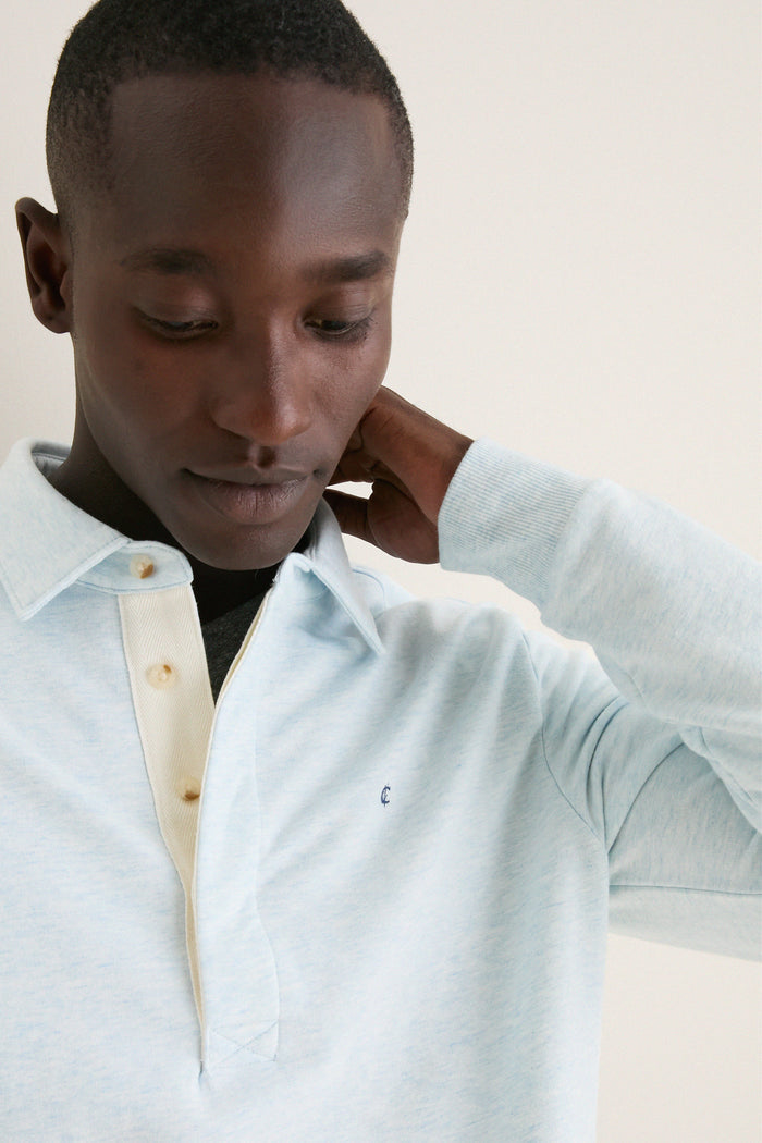 Heathered Ice Collared Sweatshirt