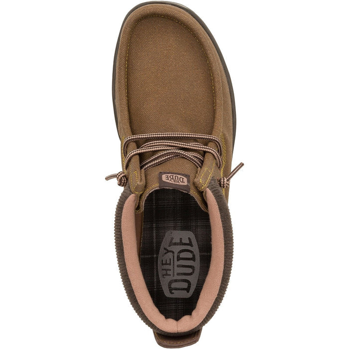 HEYDUDE Mens Wally Mid GripR Boots Dark Brown