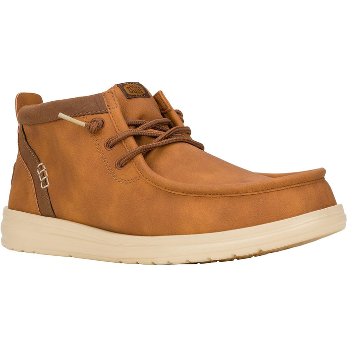 HEYDUDE Mens Wally Mid GripR Classic Boots Cognac/Tan