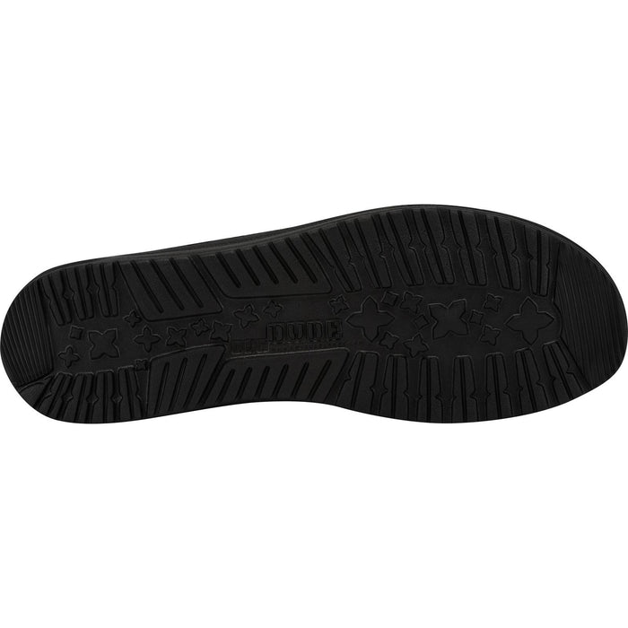 HEYDUDE Mens Wally Sox Shoe Micro Total Black