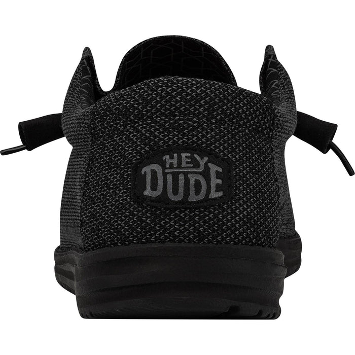 HEYDUDE Mens Wally Sox Shoe Micro Total Black