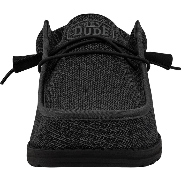 HEYDUDE Mens Wally Sox Shoe Micro Total Black
