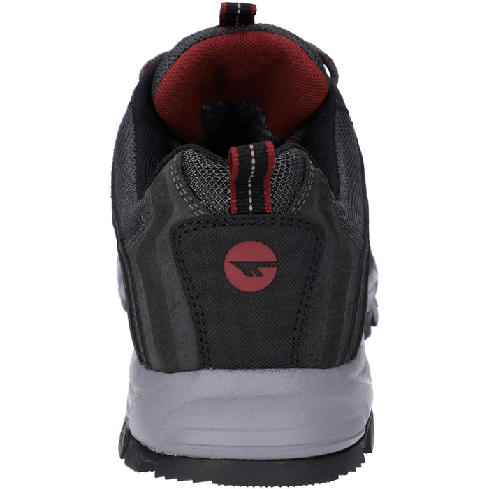 Hi-Tec Mens Auckland Lite Shoes Graphite Grey/Dark Red