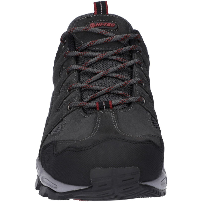Hi-Tec Mens Auckland Lite Shoes Graphite Grey/Dark Red