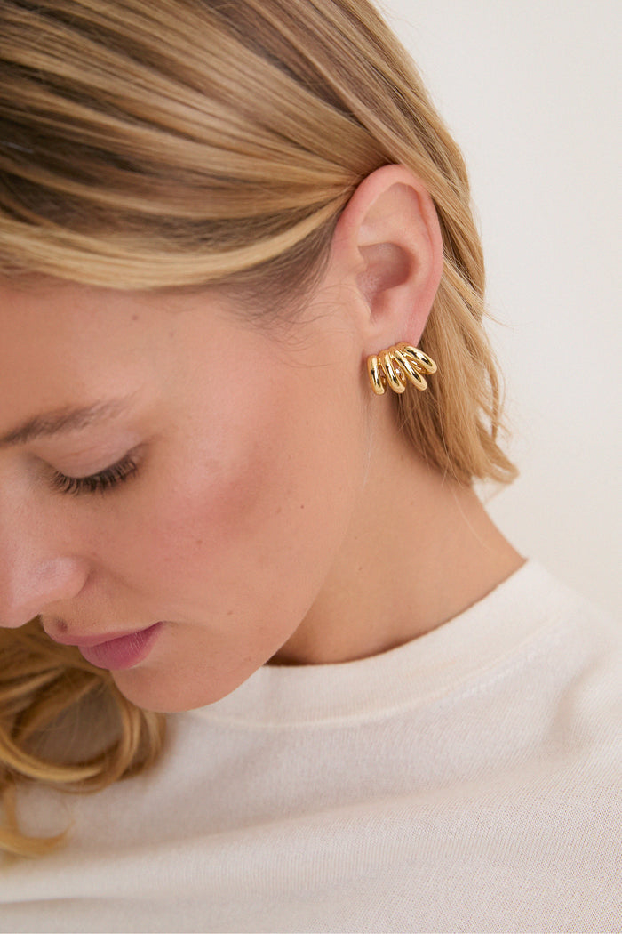 High Polish Gold Monroe Earrings