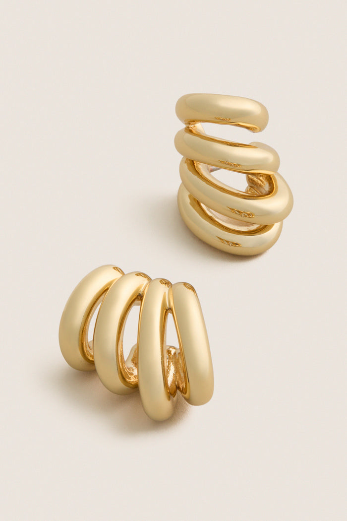 High Polish Gold Monroe Earrings
