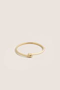 High Polish Gold Slim Woven Square Bangle