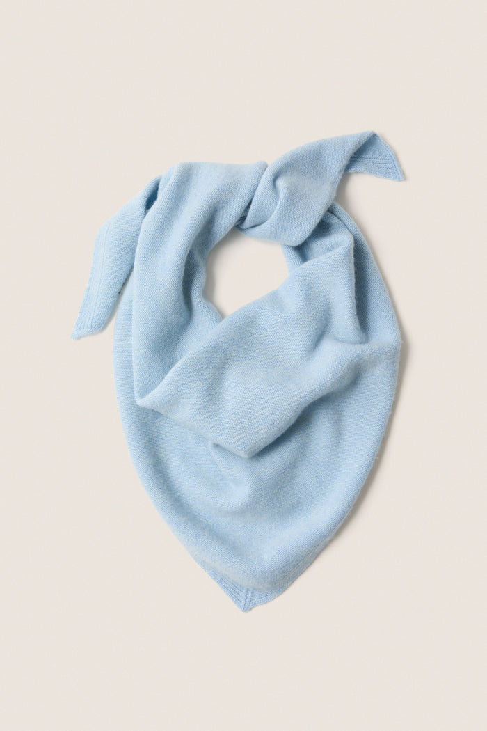 Ice Blue Cashmere Triangle Scarf