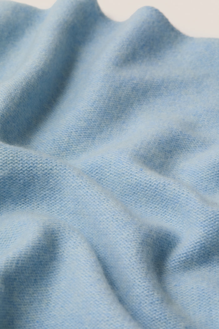 Ice Blue Cashmere Triangle Scarf