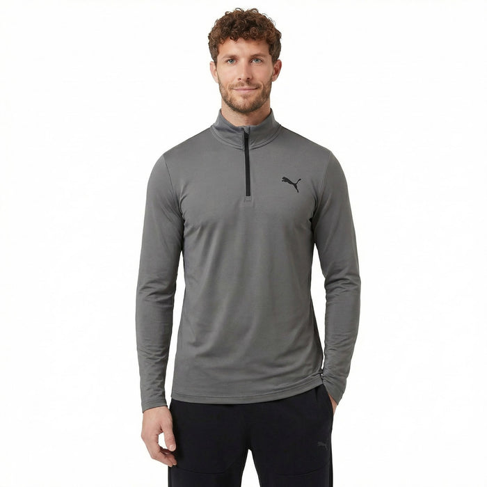 Puma Icon 2.0 Half-Zip Long Sleeve Mens Logo Golf Top