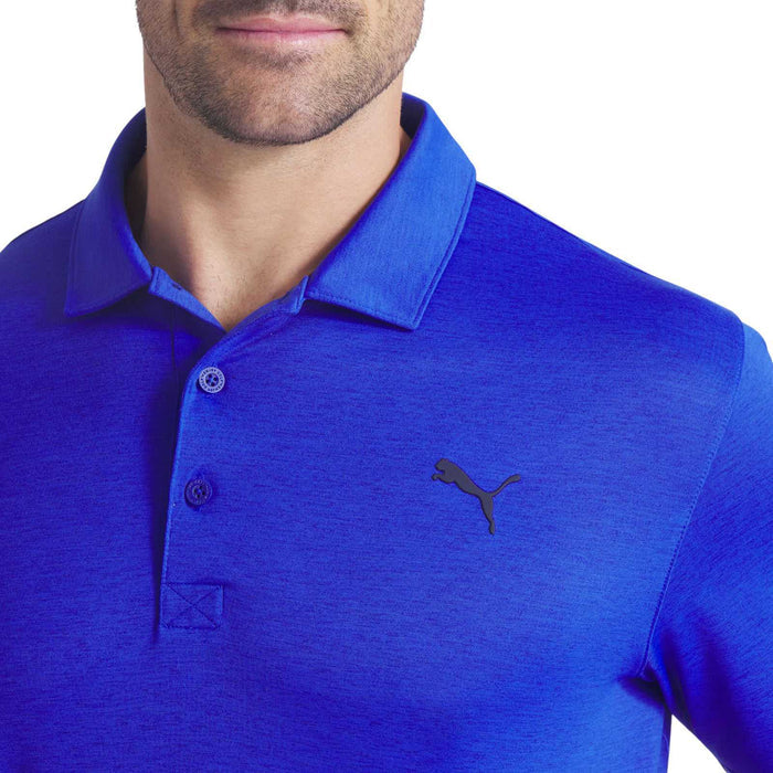 PUMA Icon HEATHER Golf Polo 2.0 Blue