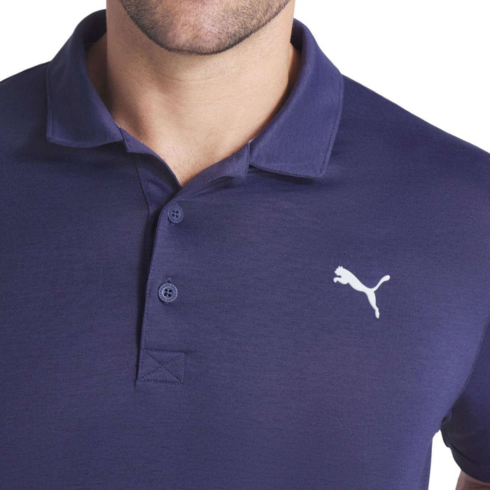 PUMA Icon HEATHER Golf Polo 2.0 Navy