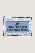 Inferior Martini Needlepoint Pillow