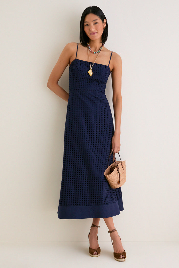 Ink Eyelet Rhea Dress