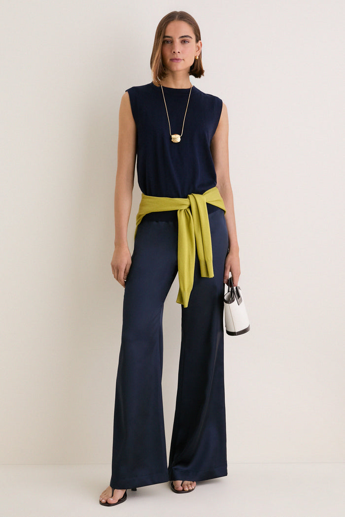 Ink Satin Deja Pants