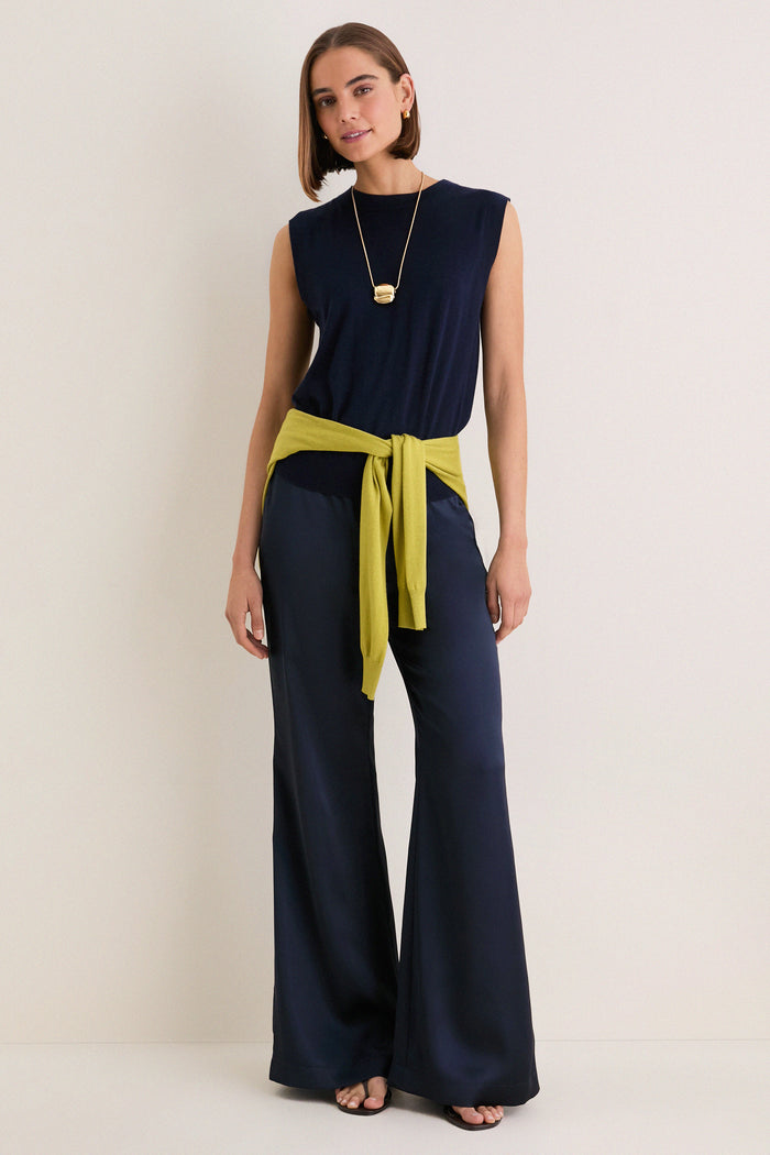 Ink Satin Deja Pants