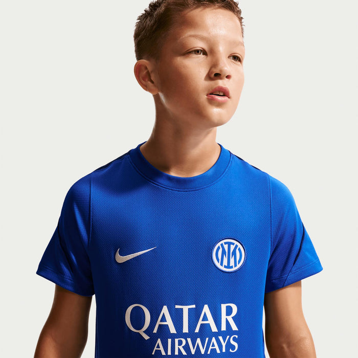 Nike Inter 26 Kids Strike Drill Tee Blue