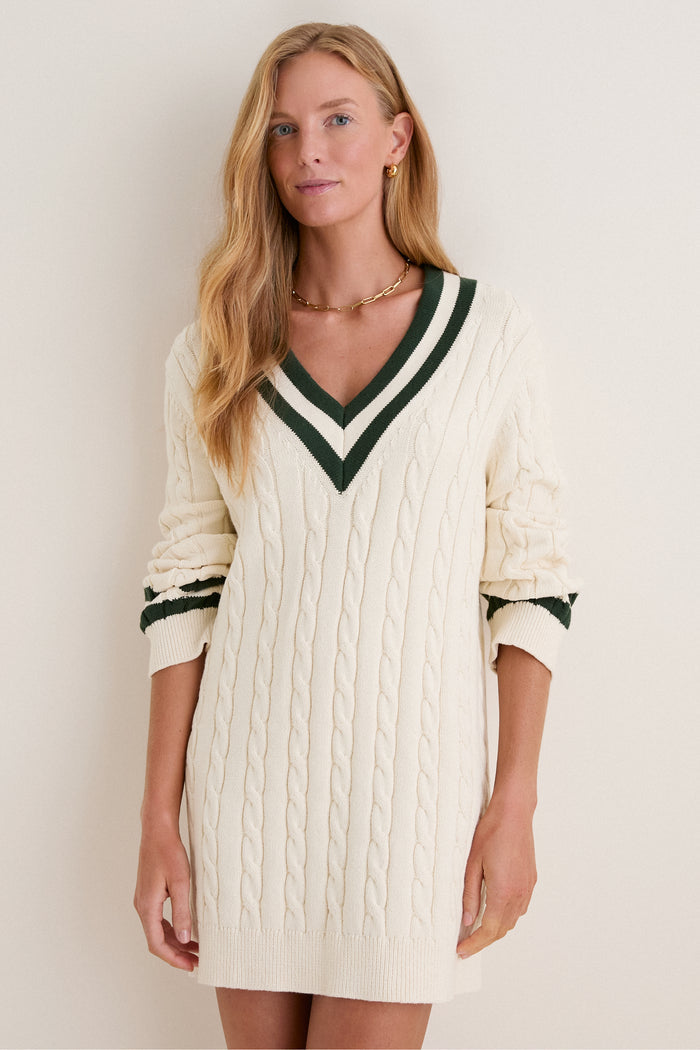 Ivory and Eden Cable Knit Walden Dress