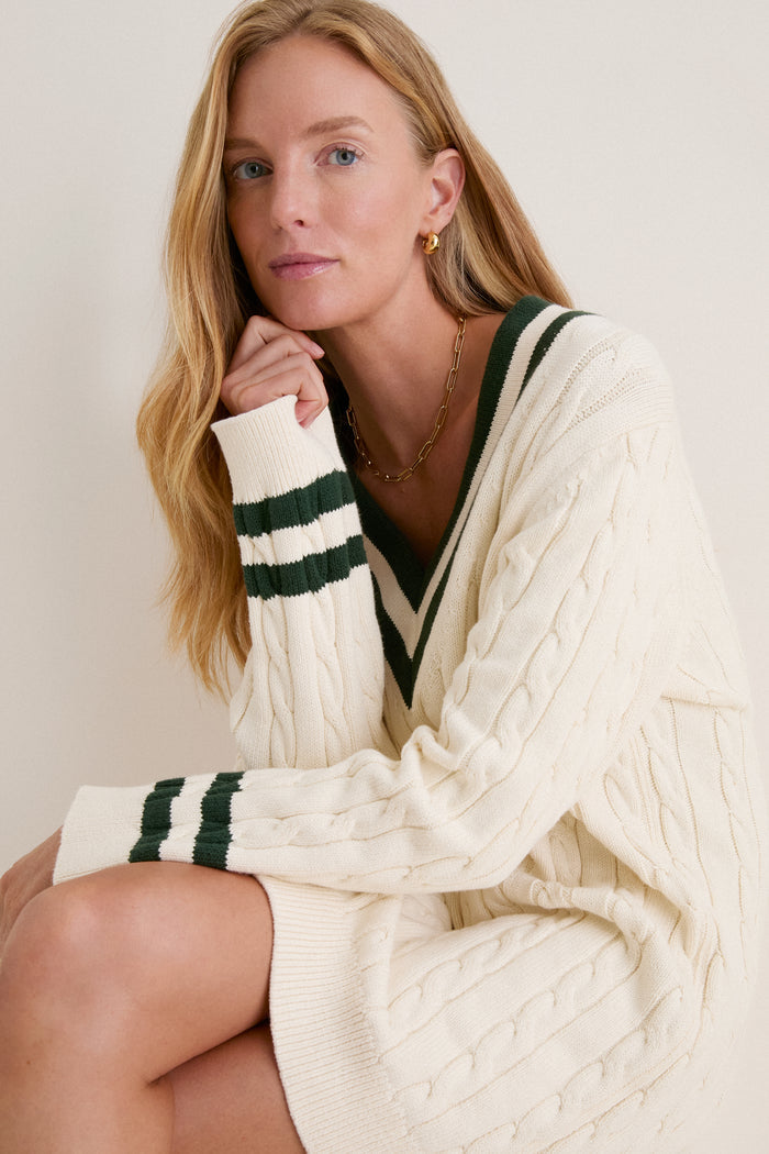 Ivory and Eden Cable Knit Walden Dress