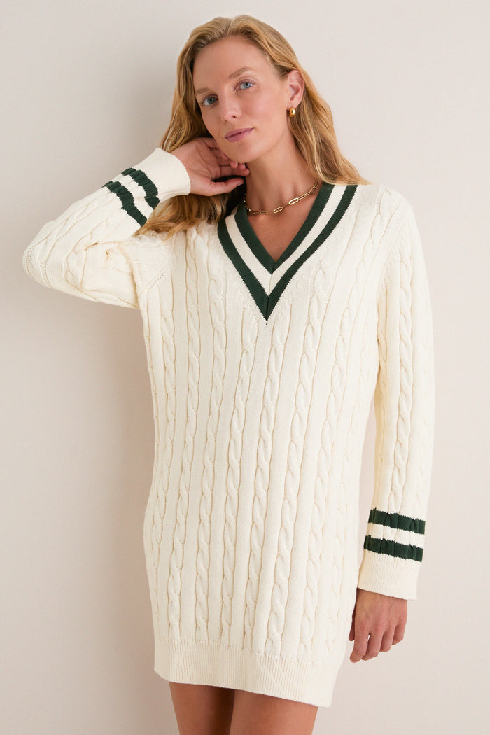 Ivory and Eden Cable Knit Walden Dress