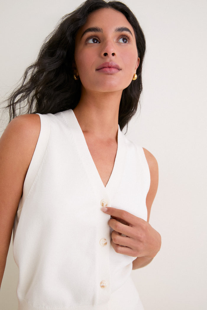 Ivory Connie Knit Vest