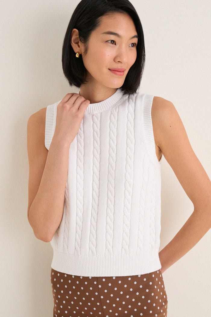 Ivory Cotton Cable Dory Shell