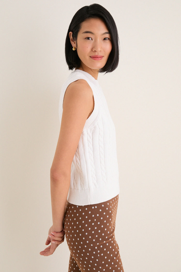 Ivory Cotton Cable Dory Shell