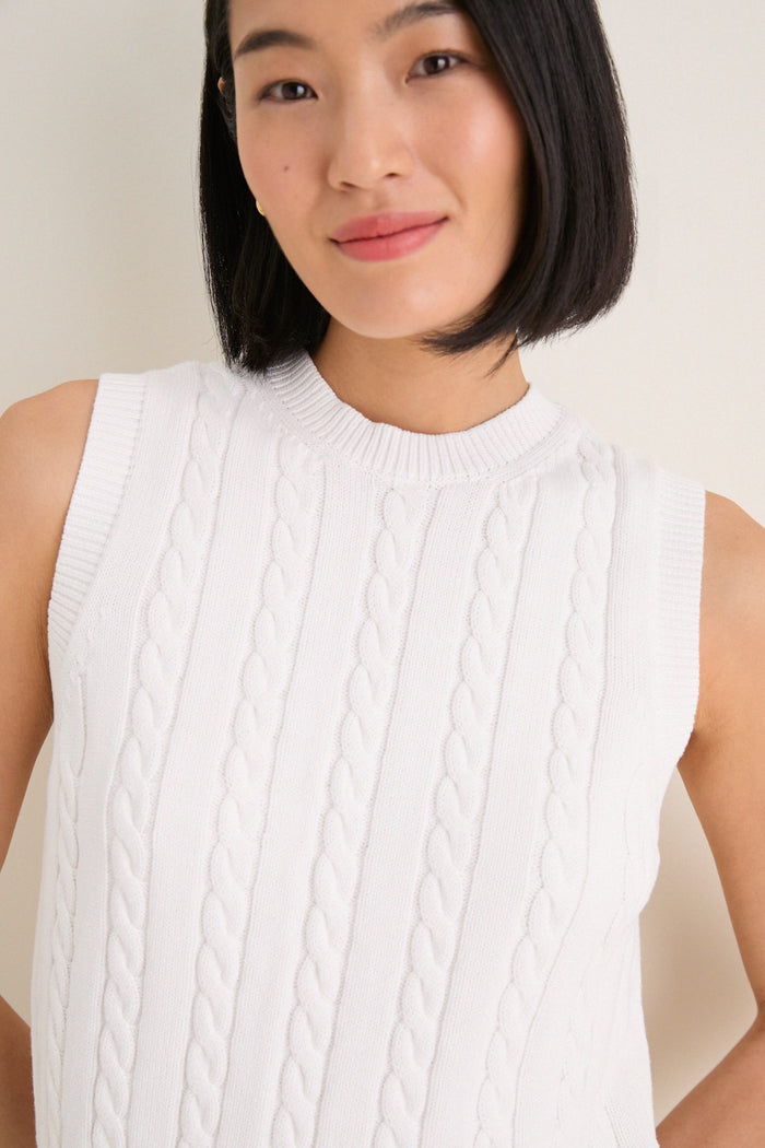 Ivory Cotton Cable Dory Shell